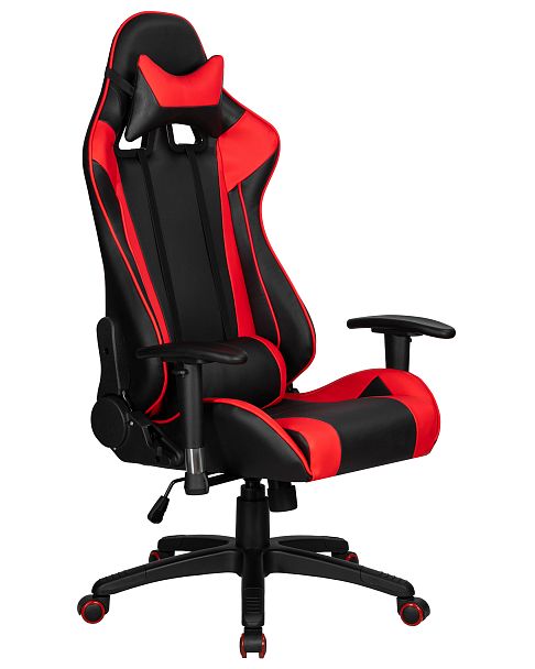 Кресло игровое DOBRIN BRIAN (черно-красная экокожа) - Вид 2