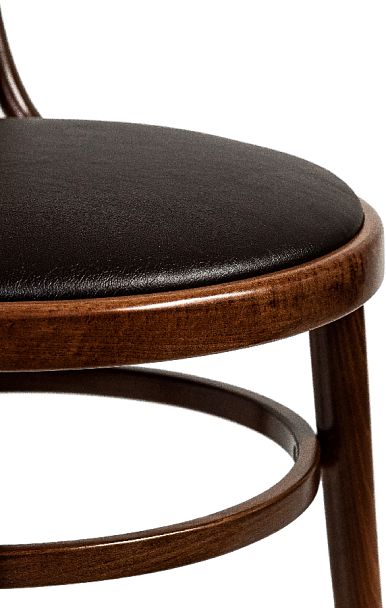 Стул деревянный венский Милем светлый орех/коричневая экокожа - Вид 10