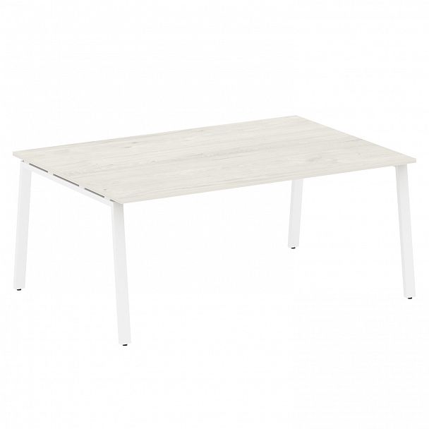 Стол для переговоров "Metal System" БА.ПРГ-1.5 дуб наварра/белый - Вид 1