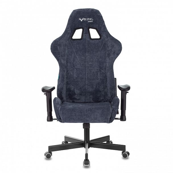 Кресло компьютерное Zombie VIKING KNIGHT, 2 подушки, ткань, синее, 1372993 - Вид 12