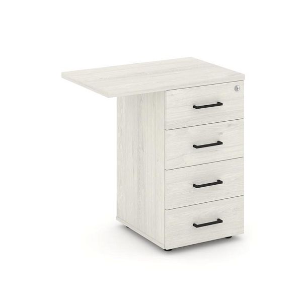 Стайл Проджект Тумба приставная SN.TPP-002 Дуб Наварра/Черный Ручки 416/700*460*750 - Вид 2