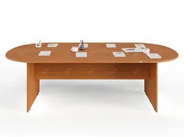 UNITY PКС-12/24 ВИШНЯ Конференц стол овальный Универсальный 2400х1200х750 - Фото предпросмотра