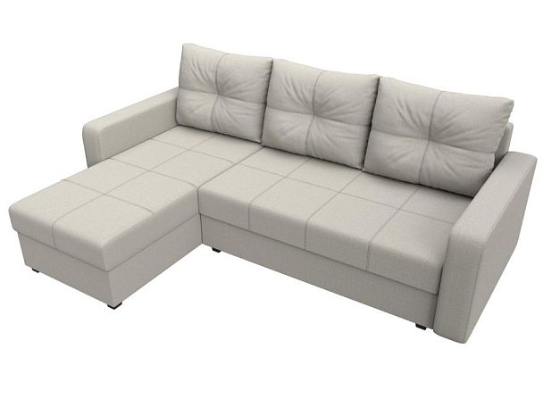 Диван угловой Ливерпуль Лайт левый угол Рогожка бежевый - Вид 5