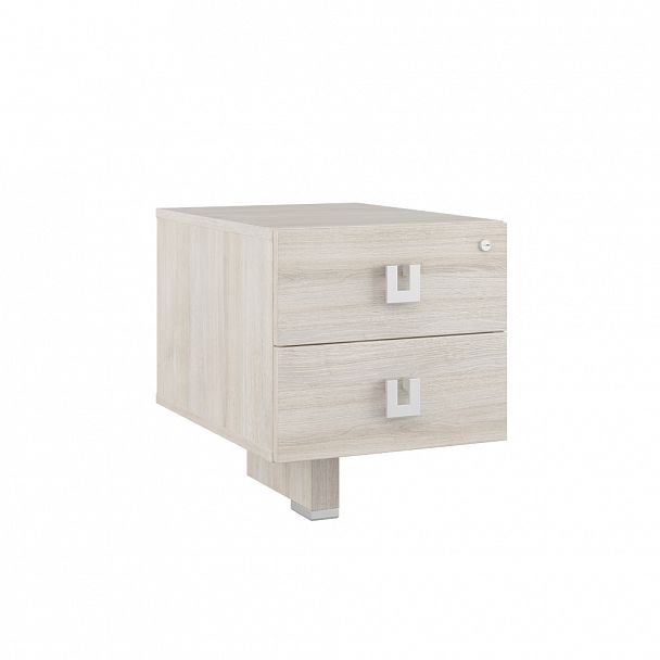 Тумба подвесная с 2 ящиками Solid 42x57x53 светлый дуб - Вид 1