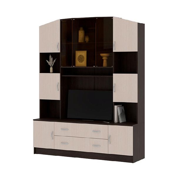 ТВ 301 Макарена ЛДСП центр.секция 1600х2004х440 венге/белфорт - Вид 1