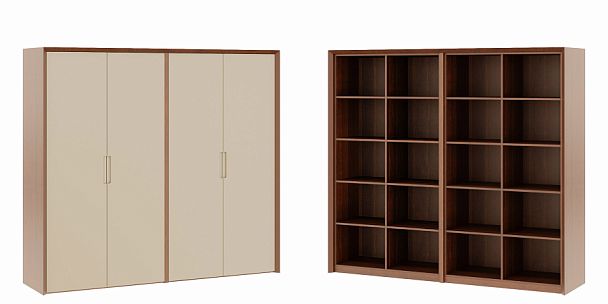 Шкаф для бумаг 4 двери Concept 210x50x185,5 дуб капучино - Вид 1