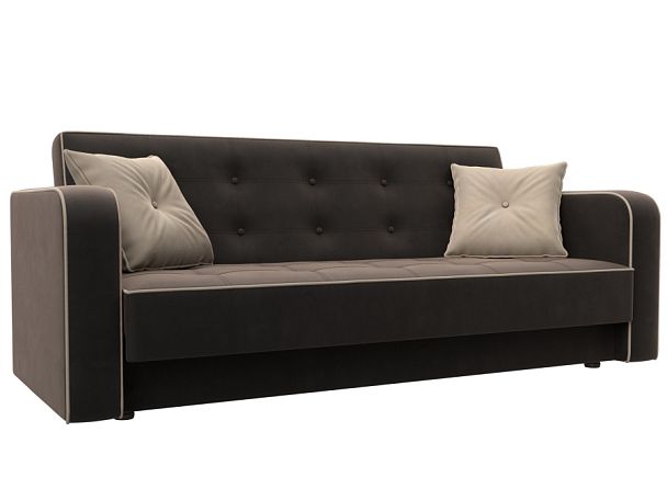 Диван-книжка Тур Велюр коричневый - Вид 1