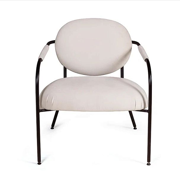 Лаунж кресло EGO, велюр белый - Вид 2