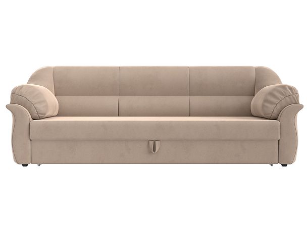 Диван прямой Карнелла (полностью велюр бежевый) - Вид 2
