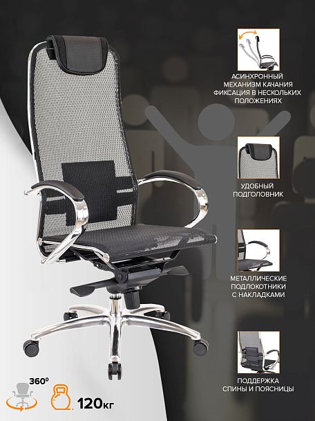 Кресло Everprof Deco Сетка Черный - Вид 4