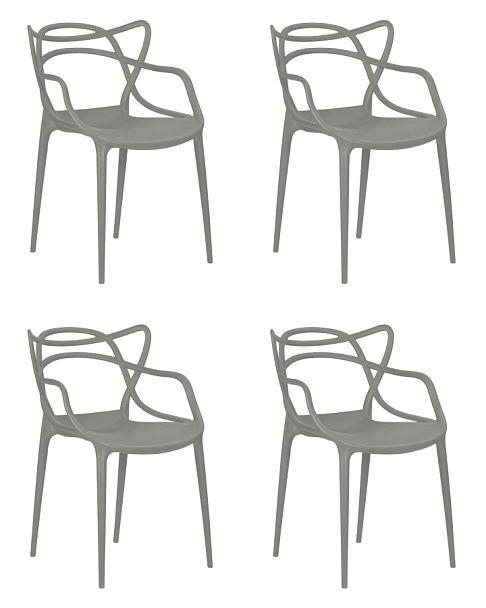 Набор 4 шт Стул обеденный DOBRIN MASTERS (светло-серый (GR-01)) - Вид 1
