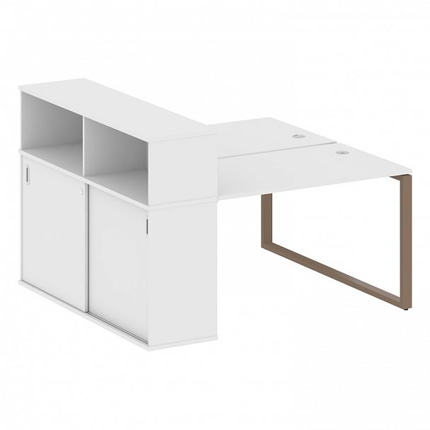 Рабочая станция "Metal System" БО.РС-СШК-2.2 белый/мокко - Вид 1