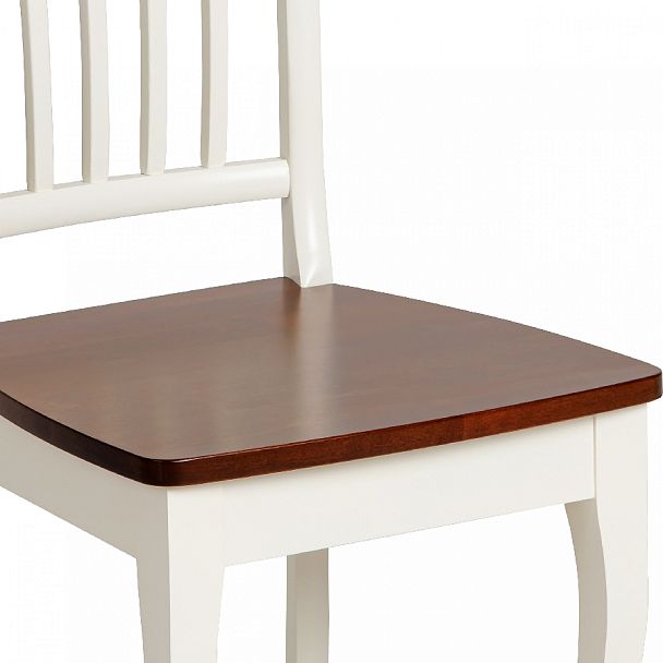 Комплект деревянных стульев с жестким сиденьем Элин Слоновая кость/Темный орех, 4 шт. - Вид 11