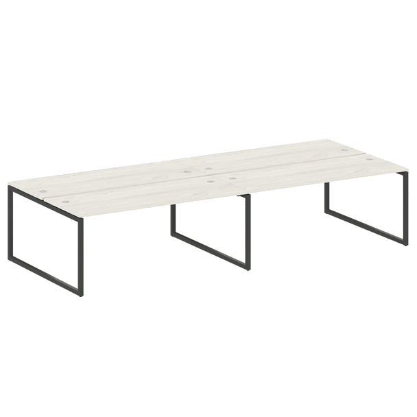 Metal System Quattro Р. ст. на 4 раб. места на О-образном м/к 40БО.СМ-4.5 Дуб наварра/Антрацит металл 3600*1475*750 - Вид 1