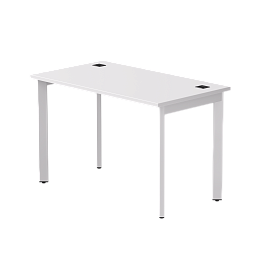 Стол прямой Everprof EVO на металлокаркасе 1180х670х755 мм опоры 45гр Белый/Белый - Фото предпросмотра
