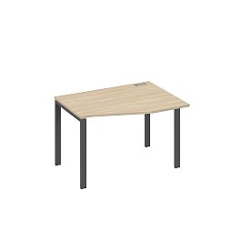 Стол эргономичный правый "Техно" на металлокаркасе UNO A4 А4 Б1 062 БП дуб скандинавский / металлокаркас антрацит - Фото предпросмотра