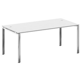 Metal System Direct Стол рабочий руководителя на П-обр. м/к БП.СРР-5.9 Белый/Нерж. сталь 1800*900*750 - Фото предпросмотра