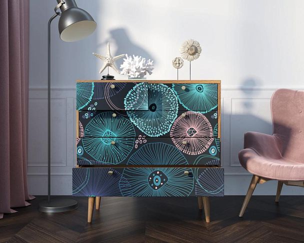 Комод Berber пять ящиков 32 принт арт BB36/Print_32 - Вид 2