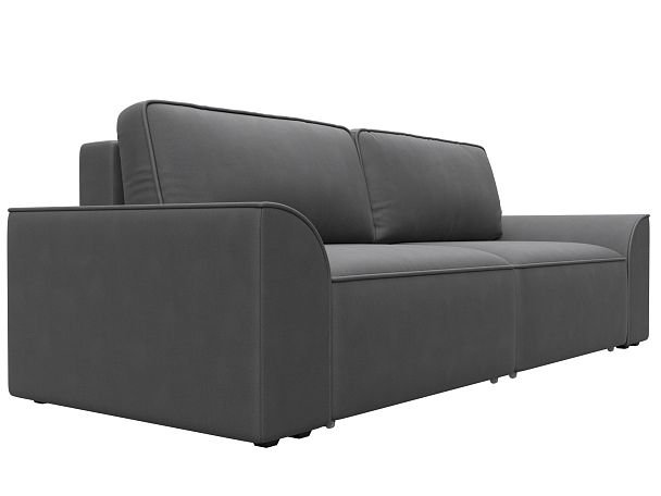 Диван прямой Лига-048 НПБ Замша серый - Вид 3