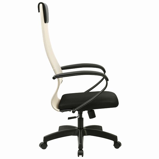 Кресло BRABIX PREMIUM "Ultimate EX-800" пластик, плотная двойная сетка Х2, черное/бежевое, 532916 - Вид 4