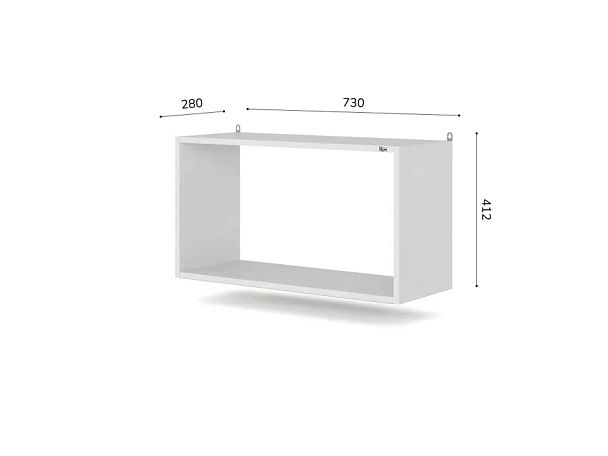 ЛАЙТ / LIGHT RLG064 Настенная полка 73x28x41,2 Белый - Вид 5