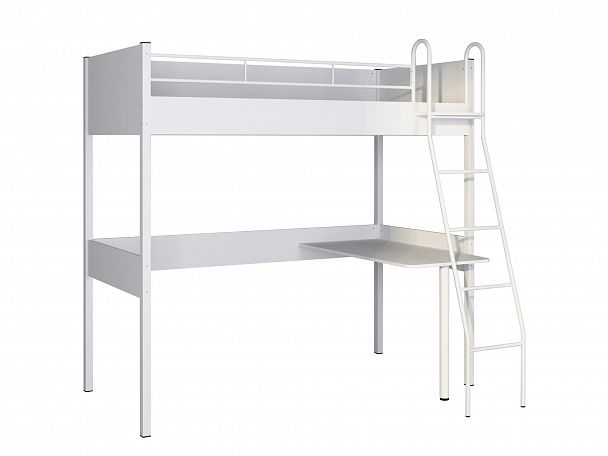 Кровать-чердак "Дельта Лофт 20.02.01" white - Вид 1