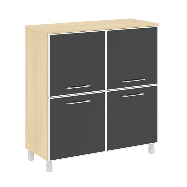 Yalta Шкаф квадратный LT.SD-1.2 R black Акация/Стекло black 1098*452*1168 - Вид 1