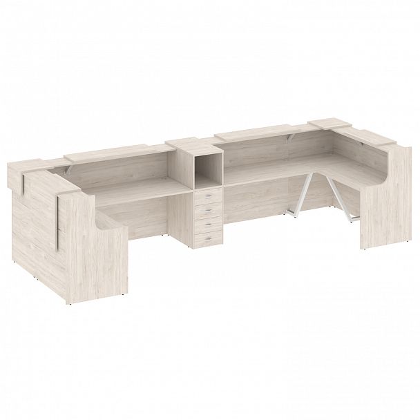 Ресепшн П-образный "Onix" O.R-K-37 денвер светлый - Вид 1