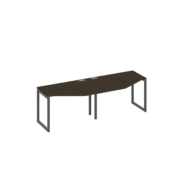 Рабочая станция (2х120) каркас QUATTRO столы Техно A4 А4 Б4 051-2 БП венге / металлокаркас антрацит - Вид 1