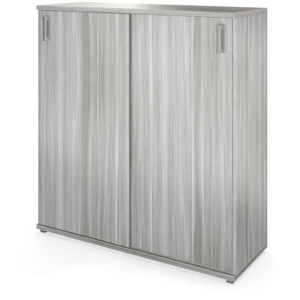 Стеллаж с раздвижными дверями НТ-412 Лиственница 1200x445x1280 Аргентум - Вид 1