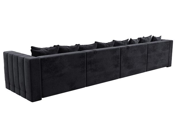 Диван П-образный Лига-052 НПБ Лонг Велюр серый - Вид 5