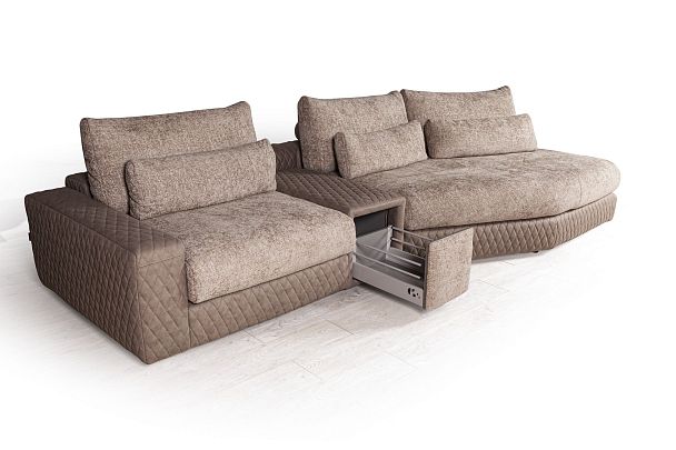 Aldo угловой модульный диван с терминальным углом и баром - Вид 3