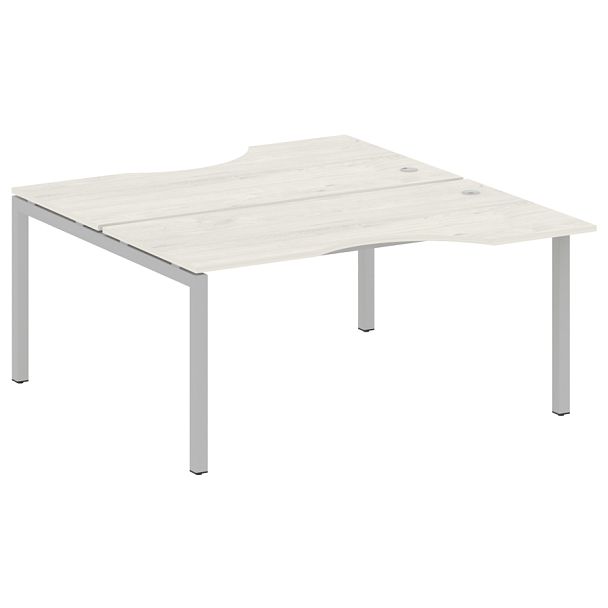 Metal System Quattro Р. ст. криволинейная на П-образном м/к 50БП.РАС-СА-2.1 Дуб наварра/Серый металл 1600*1835*750 - Вид 1