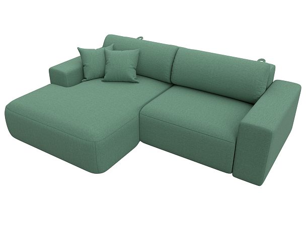 Диван угловой Лига-036 НПБ Классик левый угол Рогожка зеленый - Вид 5