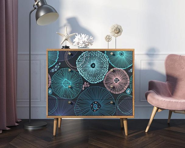 Комод Berber пять ящиков 32 принт арт BB36/Print_32 - Вид 5