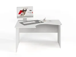 UNITY PС4-14 L БЕЛЫЙ Офисный стол угловой Левый 1400х1000х750 - Фото предпросмотра