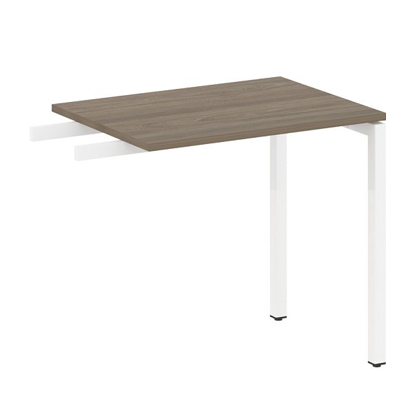 Metal System Quattro Приставной элемент на П-образном м/к 40БП.ПР-2 Вяз/Белый металл 800*600*750 - Вид 1