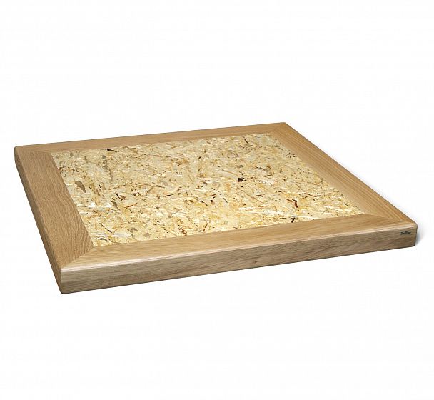 Столик журнальный SHT-TU29/H36/70/70 ДУБ/OSB прозрачный лак/черный муар - Вид 4