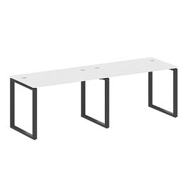 Metal System Р. ст. на 2 раб. места на О-образном м/к БО.СМ-2.2 Белый/Антрацит металл 2400*720*750 - Фото предпросмотра