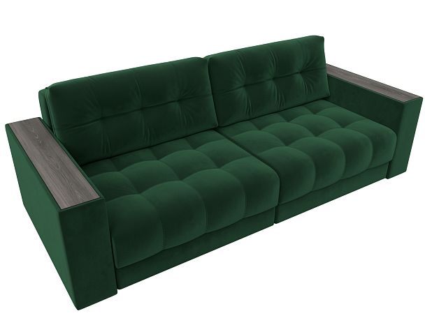 Диван прямой с декором Лига-049 НПБ Велюр зеленый - Вид 6