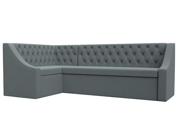 Диван кухонный угловой Мерлин левый угол Рогожка серый - Вид 1