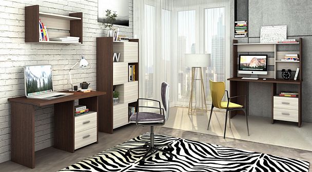 Стеллаж комбинированный Домино Лайт СТЛ-3В Венге/Карамель - Вид 2