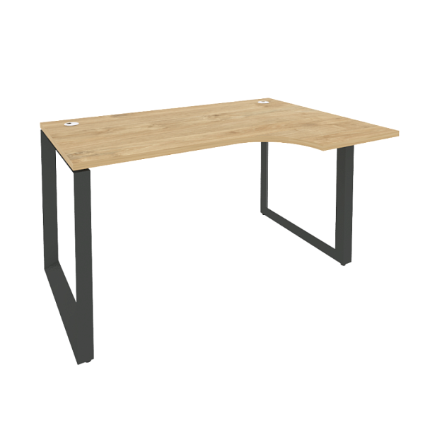 Onix Стол эргономичный правый на О-образном м/к O.MO-SA-2 (R) Тиквуд светлый/Антрацит металл 1380*980*750 (720/460) - Вид 1