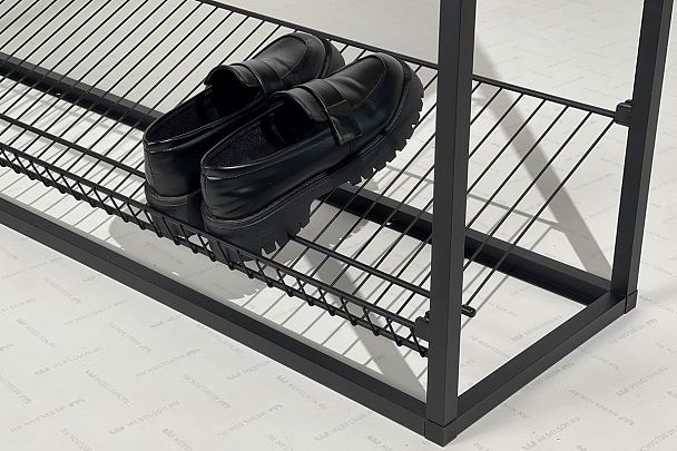 Обувница Крафт 2 LMN-02.2342 черный муар/белый - Вид 3