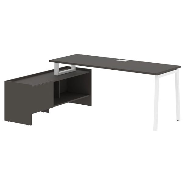 Стол с тумбой ELCT 19614 Мокко/Белый 1960х1400х750 EDIS - Вид 1