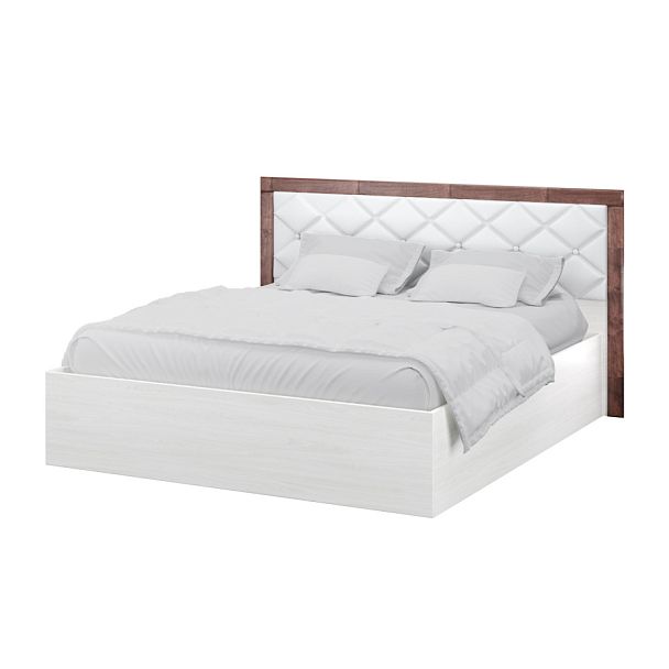 Корпус кровати 1,6 Мадлен ясень анкор светлый/дуб бомонд какао - Вид 1