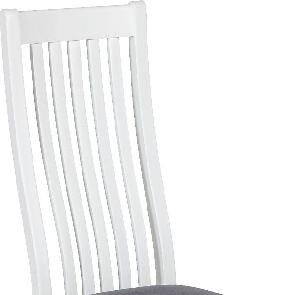 Комплект деревянных стульев с мягким сиденьем Альбен Белая эмаль/Серый велюр, 3 шт. - Вид 8