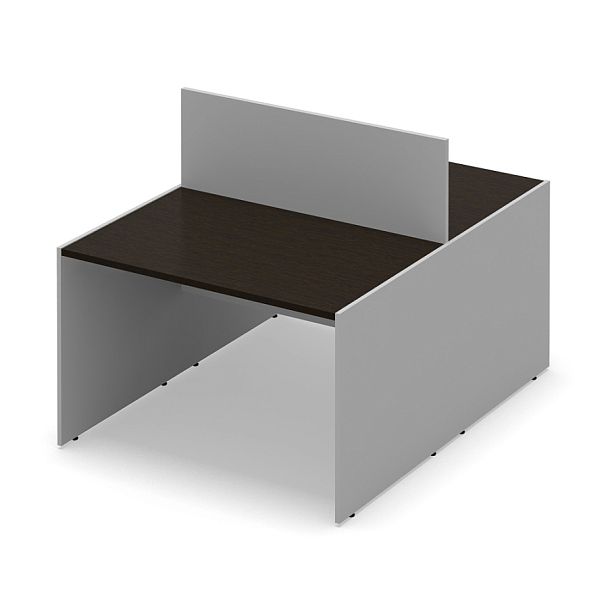 Стол офисный рабочий "Система-M"  ПК-ССМ-СТ2С120Х160НЭР/Д-В2-939 дуб ферраре - Вид 1