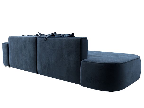 Диван угловой Лига-065 угол правый Велюр синий - Вид 6