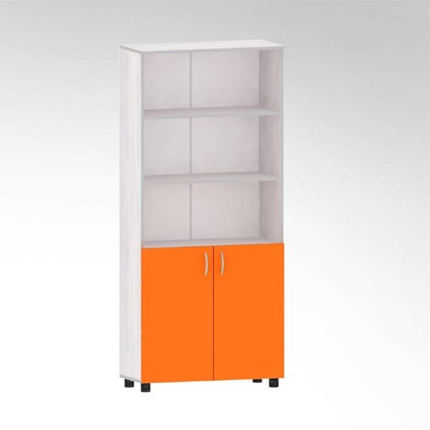 Шкаф для учебных пособий полуоткрытый (Цветной фасад) - Вид 4